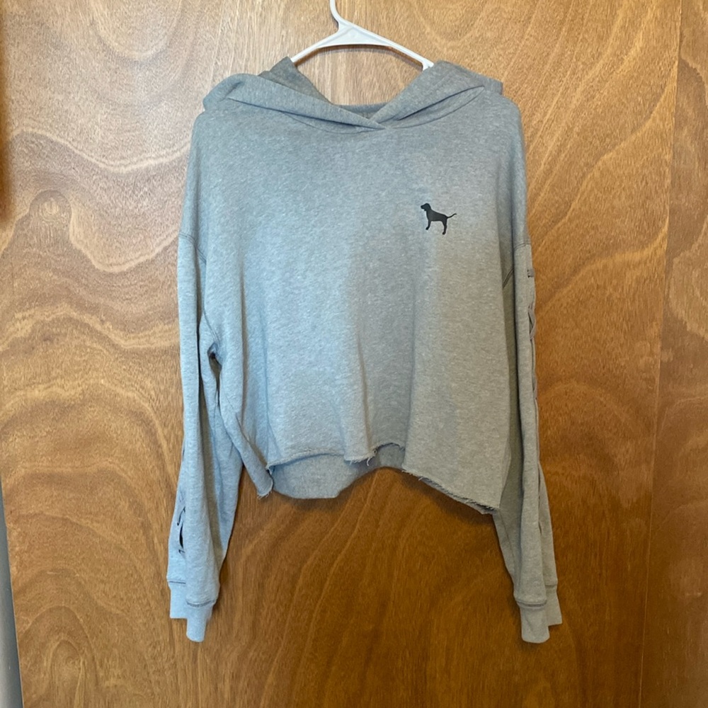Victoria’s Secret Pink Cropped Hoodie Large